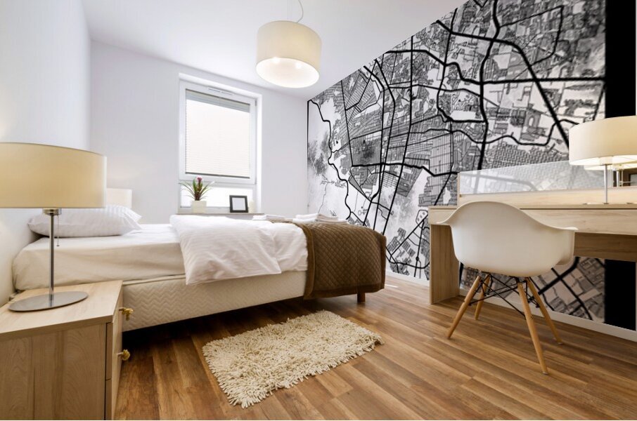 Ciudad Juarez Mexico Map Mural print