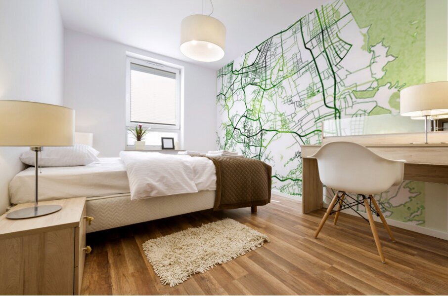 Taizhou China City Map Mural print