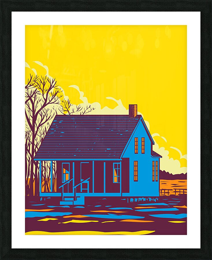 American House Picture Frame print