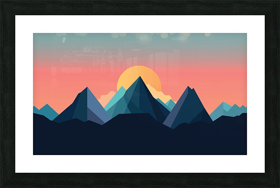 Beautiful mountain landscape Picture Frame print