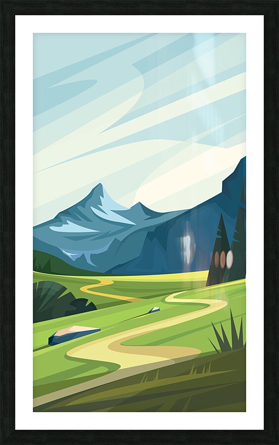 Mountain landscape Picture Frame print