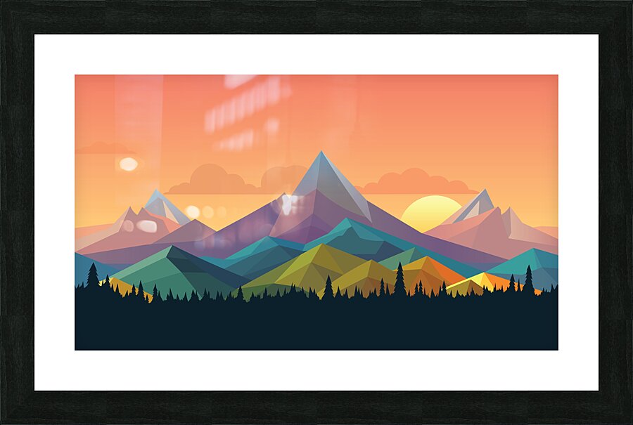  Mountain Forest landscape Picture Frame print