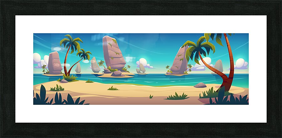 Sand sea beach Picture Frame print