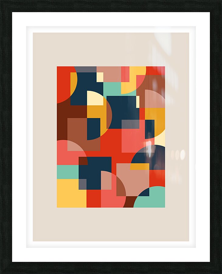 Abstract geometric circle background. a Picture Frame print