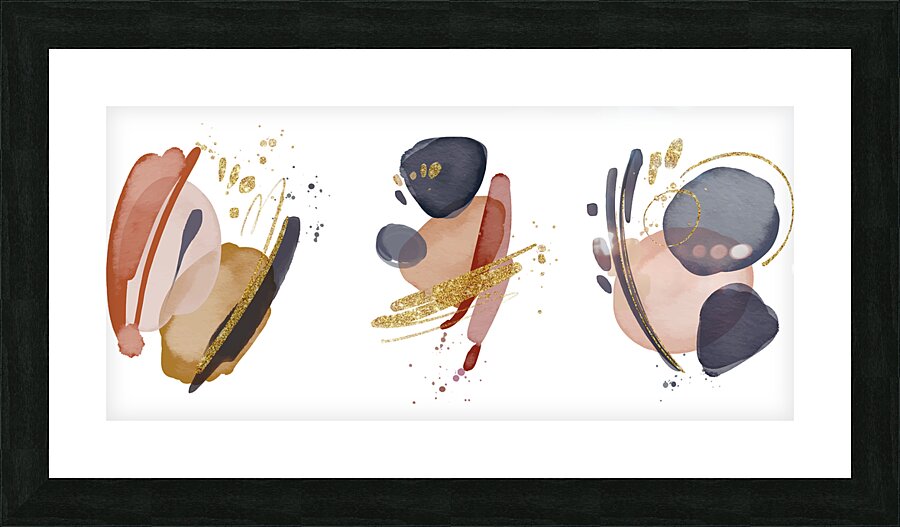 Abstract watercolor elements Picture Frame print