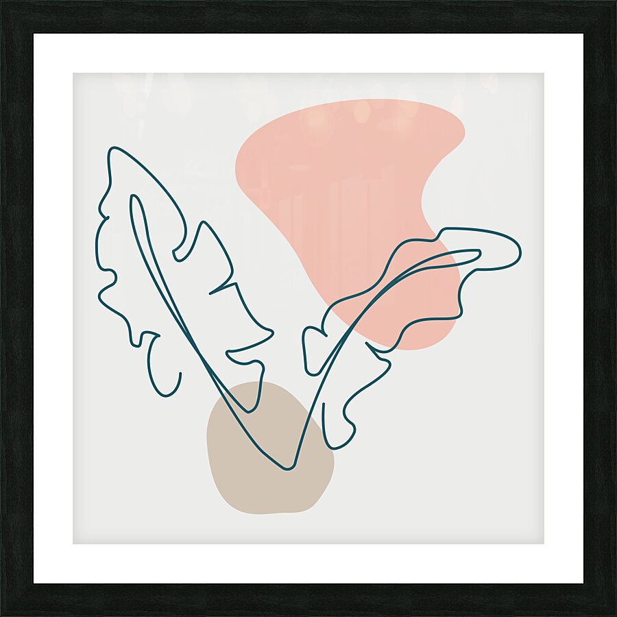  Golden leaf design. a Picture Frame print