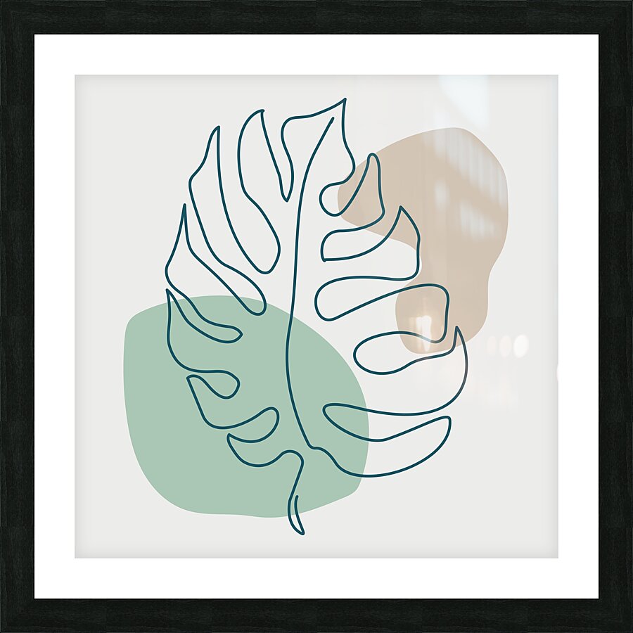 Golden leaf design. b Picture Frame print