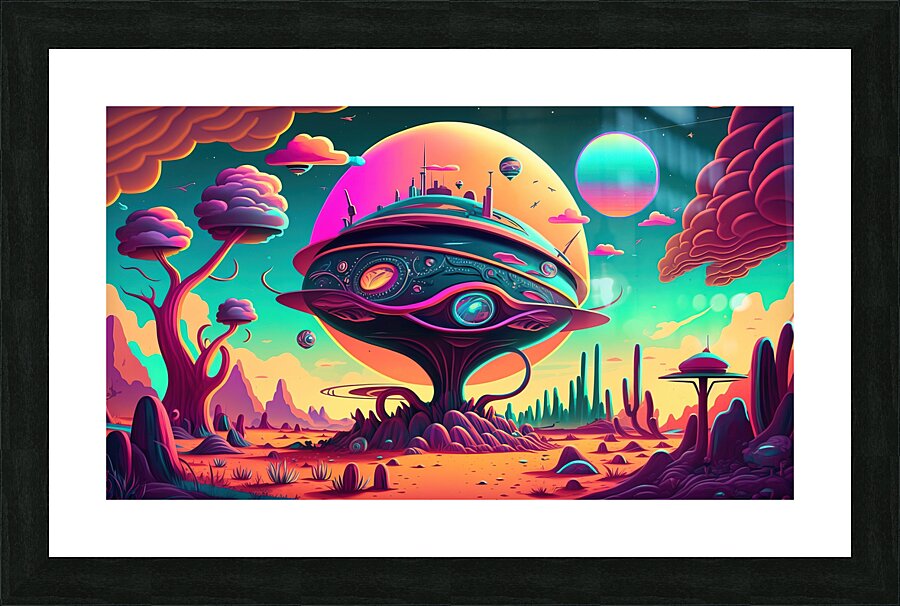 Magical Psychedelic Space Picture Frame print