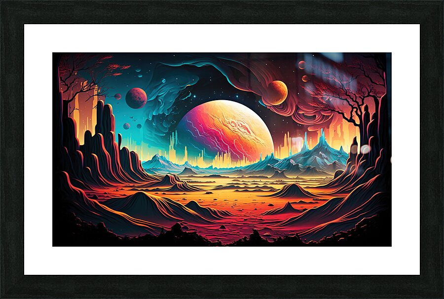 Alien planet adventure Picture Frame print