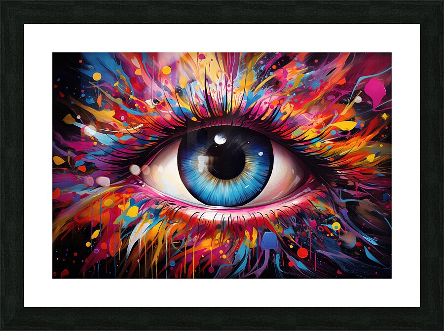 Beautiful Psychedelic eye Picture Frame print