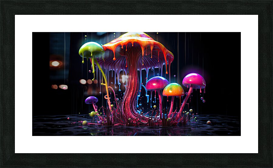 Psychedelic mushroom Picture Frame print