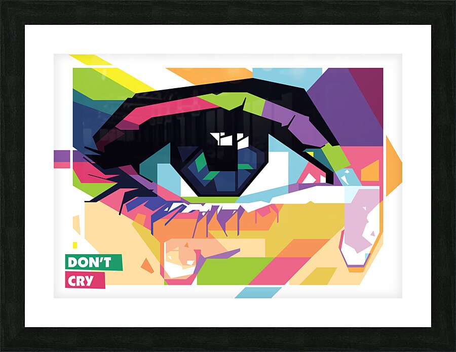 Crying eyes pop art Picture Frame print