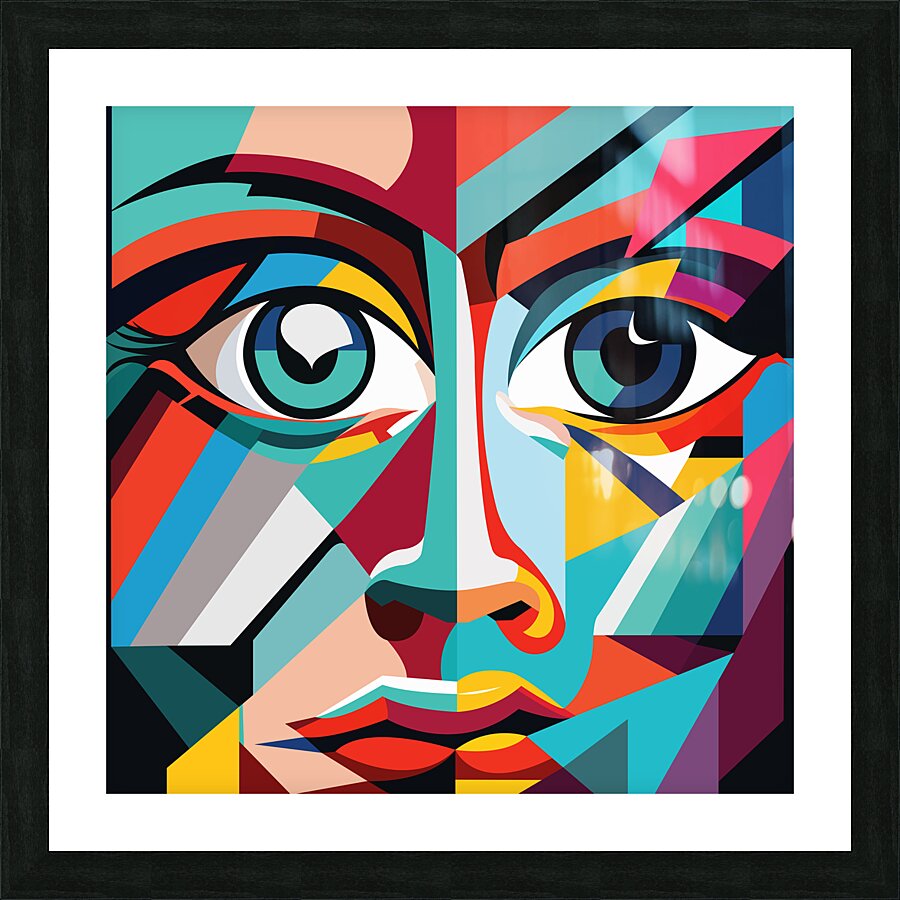 Man face Picture Frame print