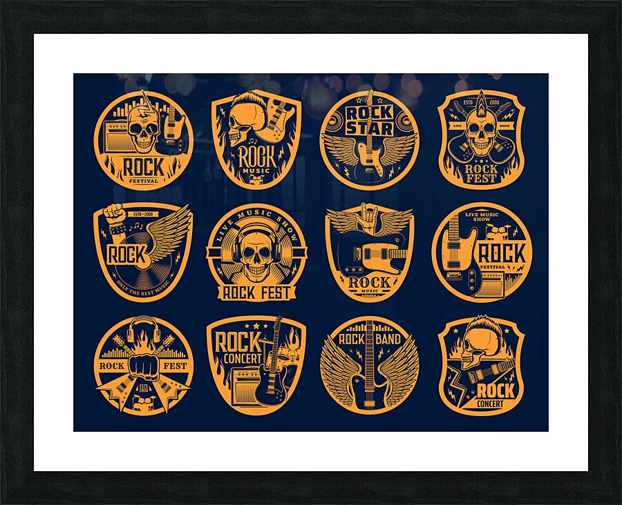 Rock music Picture Frame print