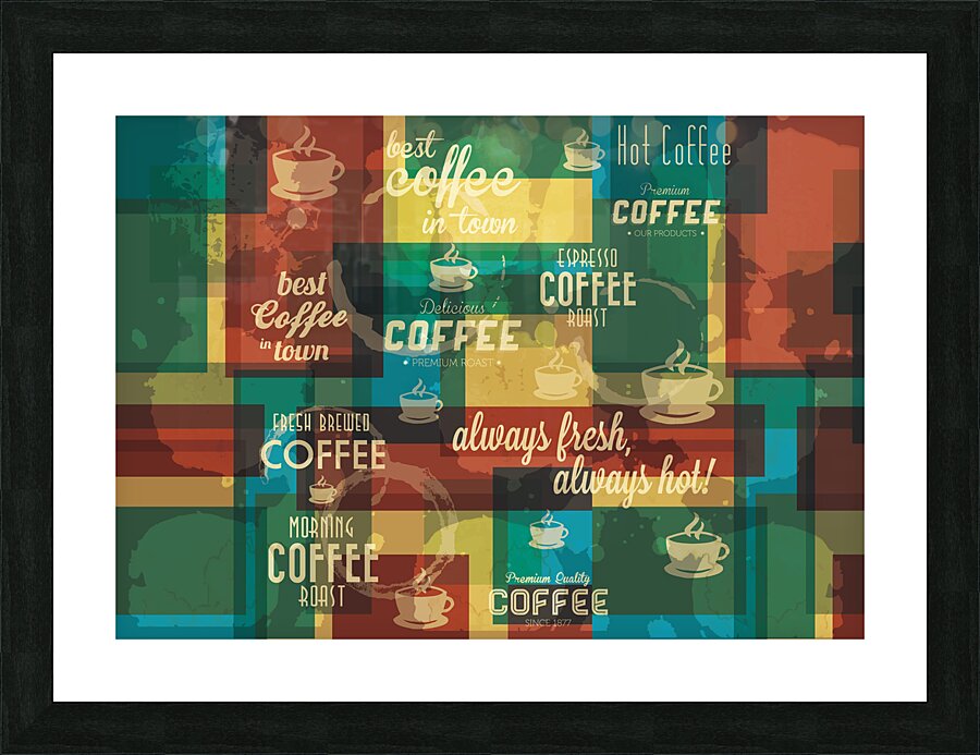 Hot coffee Picture Frame print