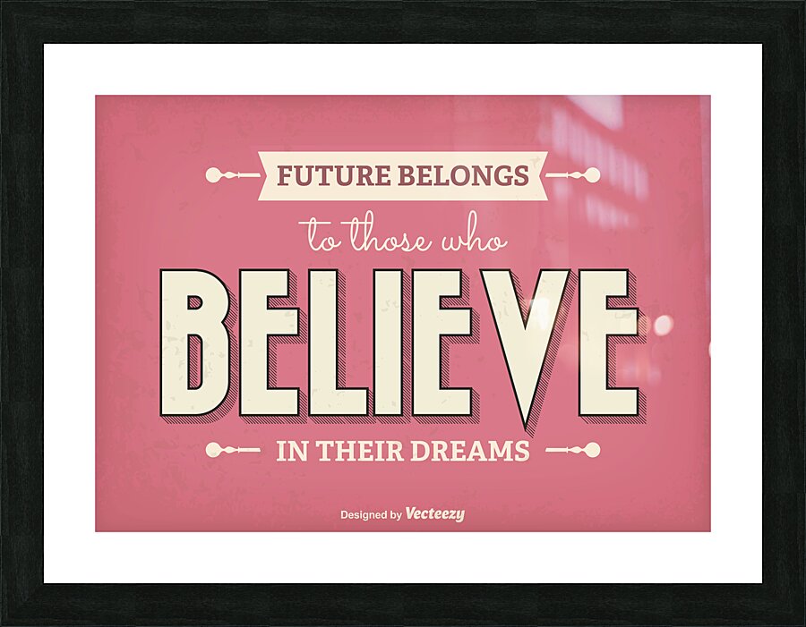 Vintage Typography Picture Frame print