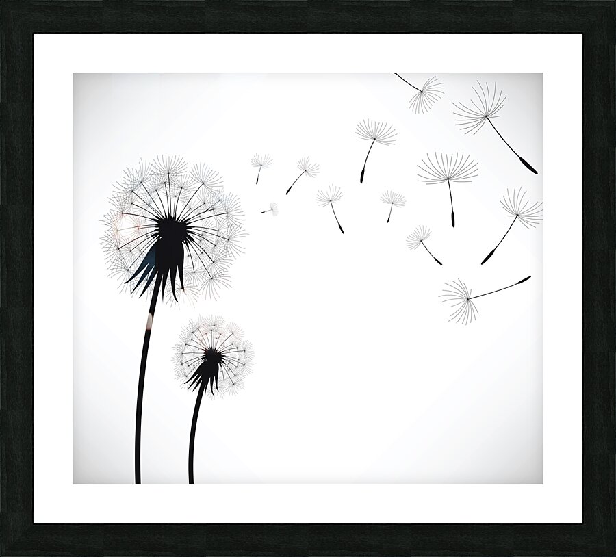 Dandelion Flower Picture Frame print