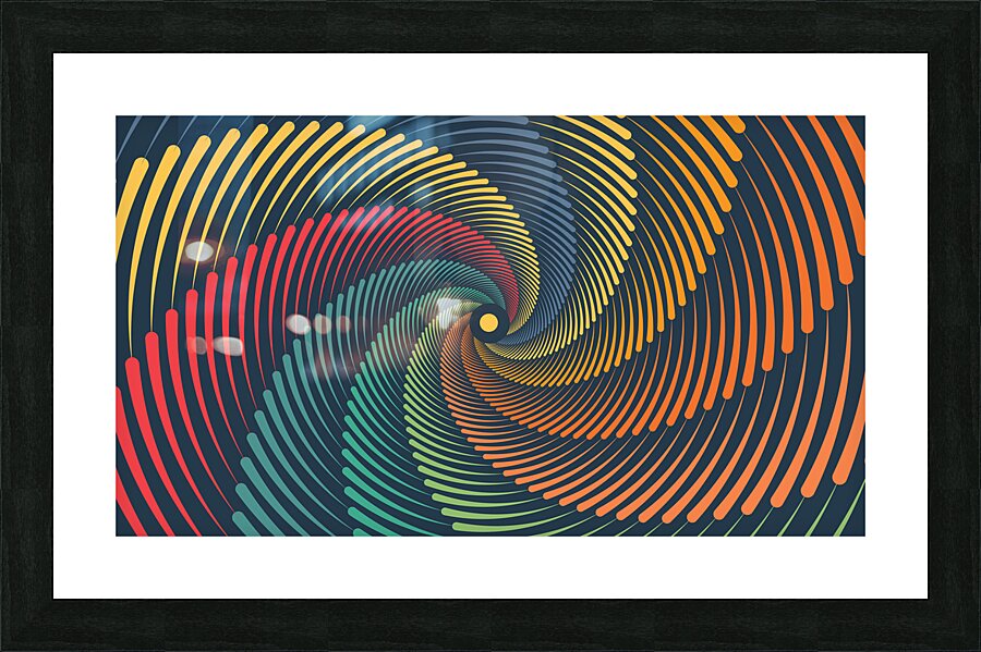 Abstract spiral creative vortex Picture Frame print