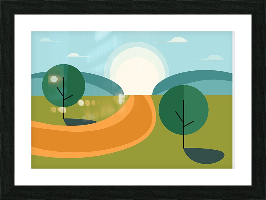 Beautiful landscape set. a Picture Frame print