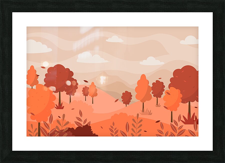 Autumn Scenery Picture Frame print