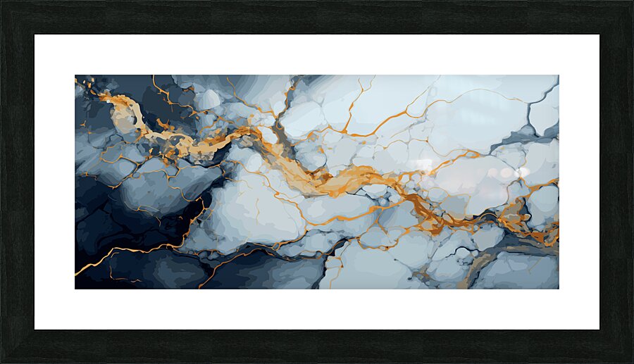 Colorful marble Picture Frame print