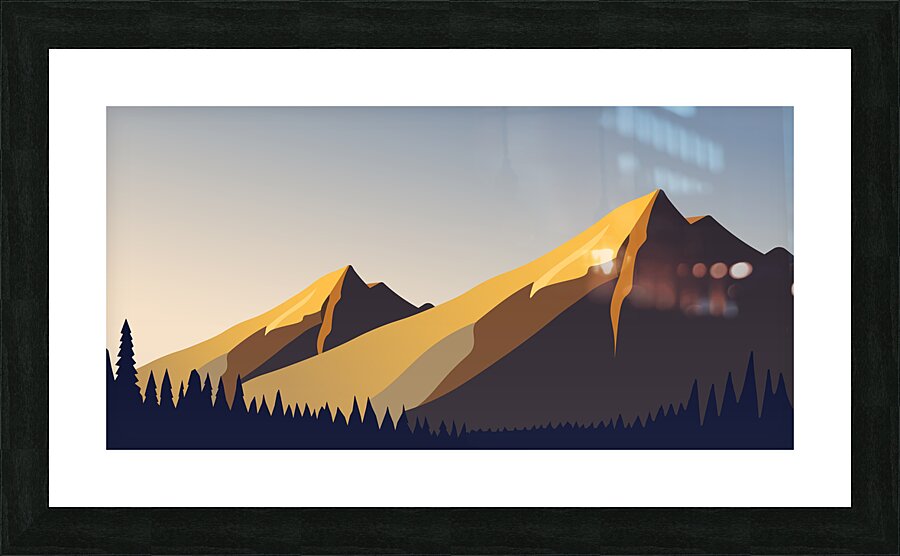 Sunny mountains  Picture Frame print
