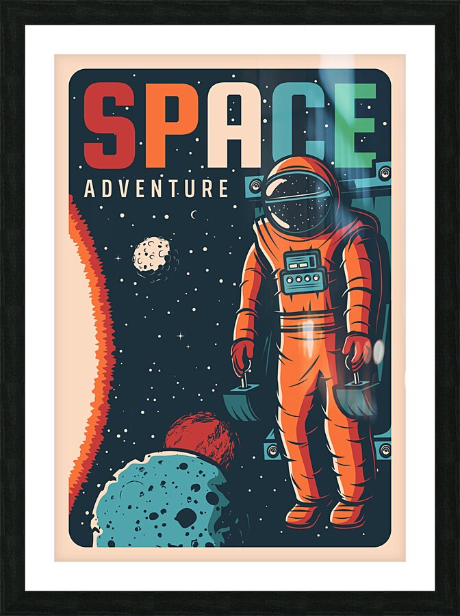 Space travel. a Picture Frame print