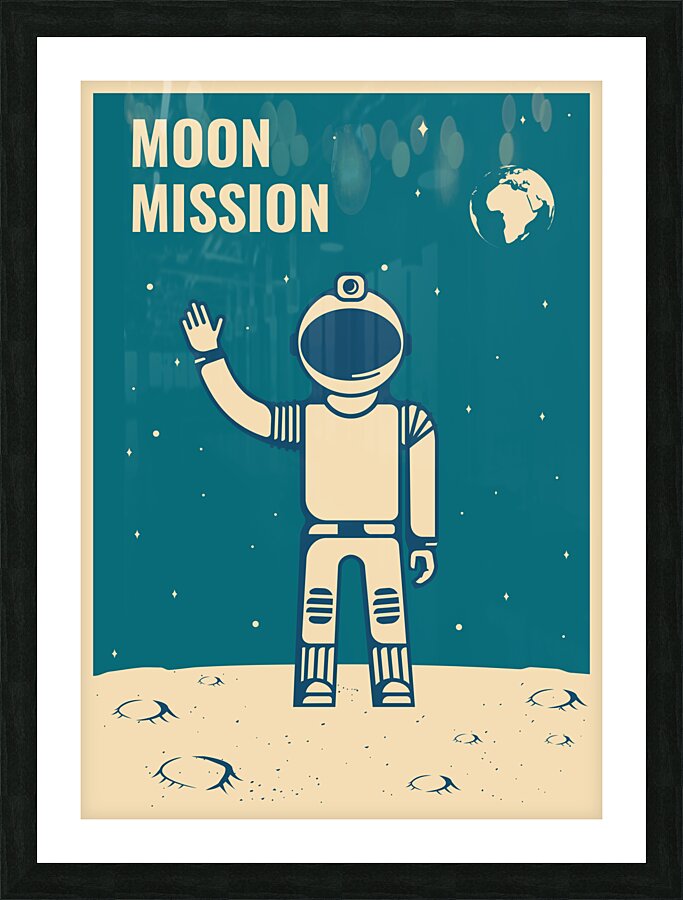 Moon mission. b Picture Frame print