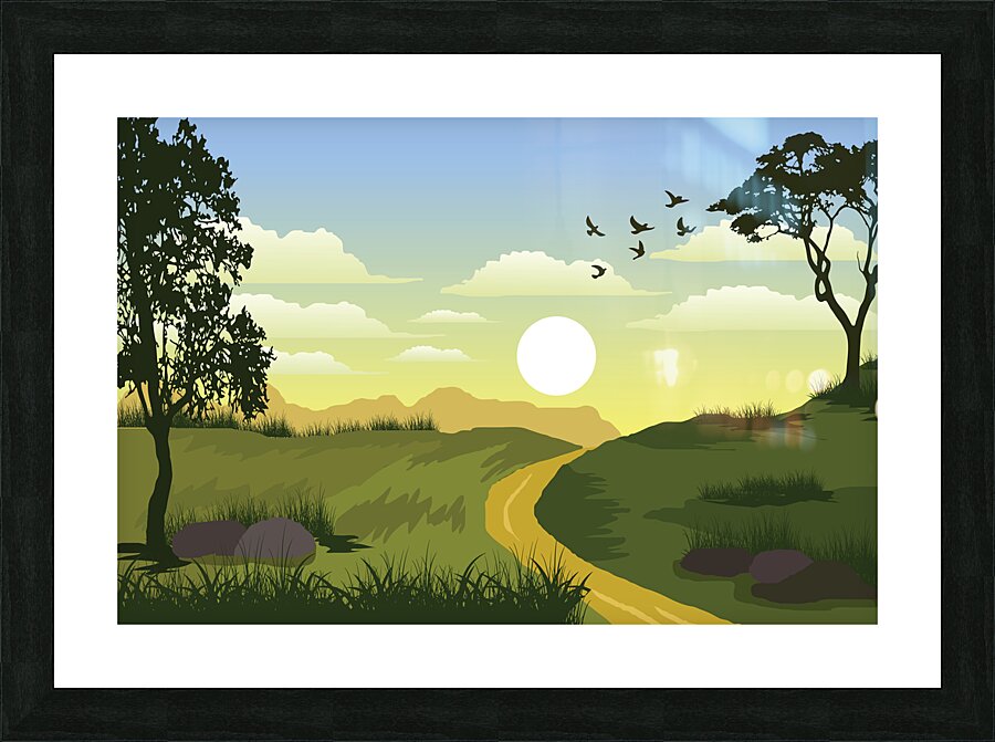 Beautiful sunset Picture Frame print