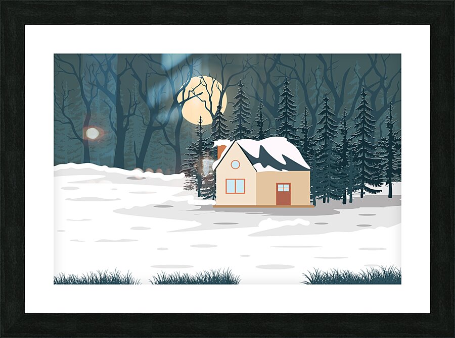 Mountain green valley Picture Frame print
