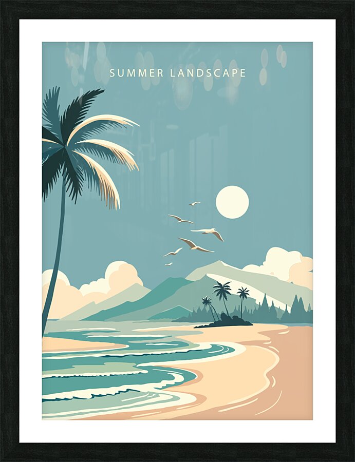 Tropical beach. a Picture Frame print