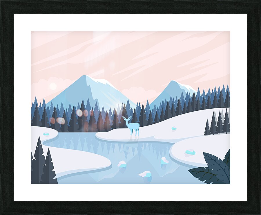 Snowy nature Picture Frame print