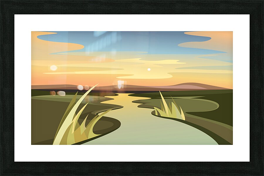 River landscapes. a Picture Frame print