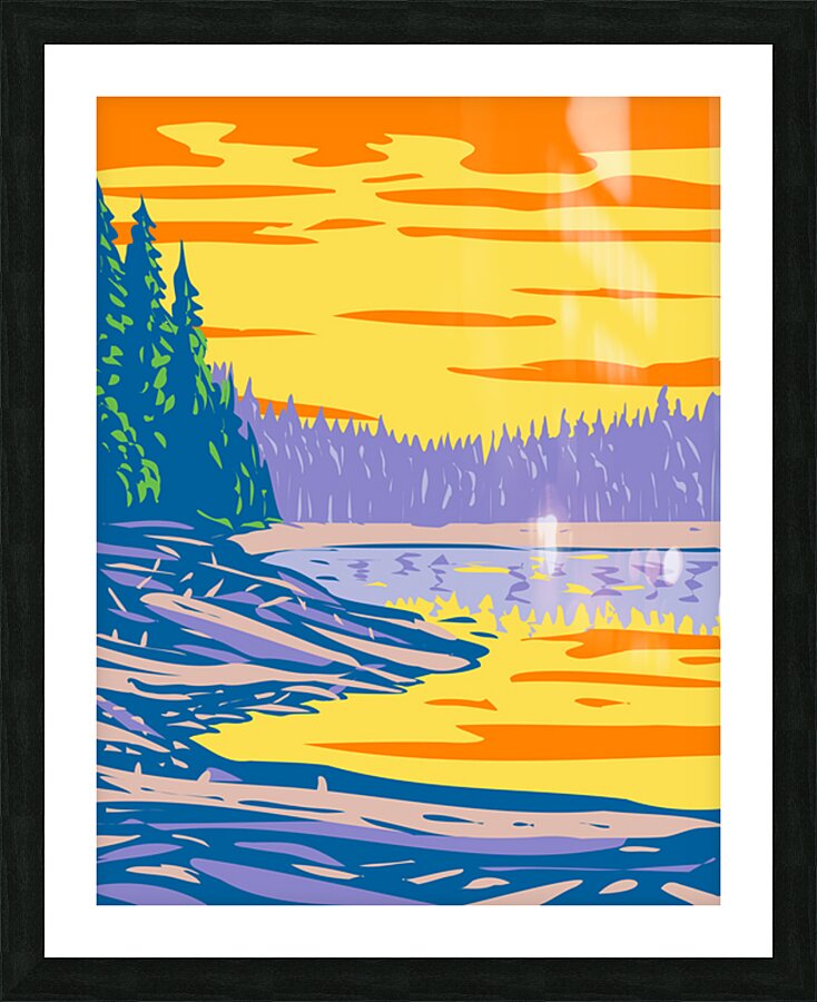 Ribbon Lake Picture Frame print