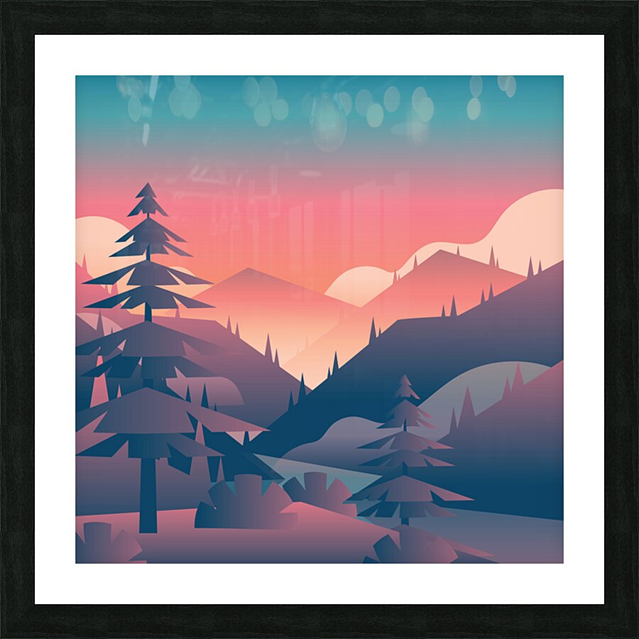 Mountain Sunset Picture Frame print