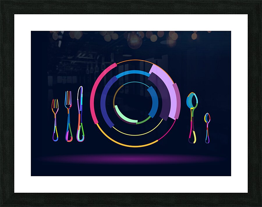  Empty plate spoon fork Picture Frame print