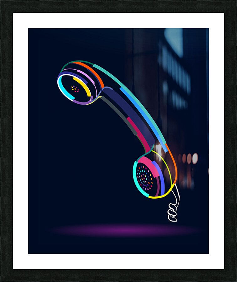 Abstract telephone receiver Picture Frame print