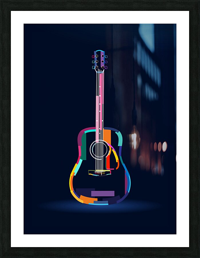 Acoustic guitar Picture Frame print