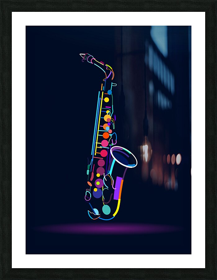  Abstract saxophone Picture Frame print