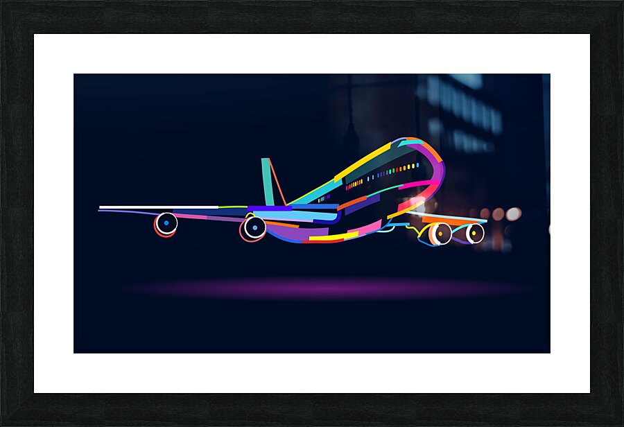  Abstract airplane Picture Frame print