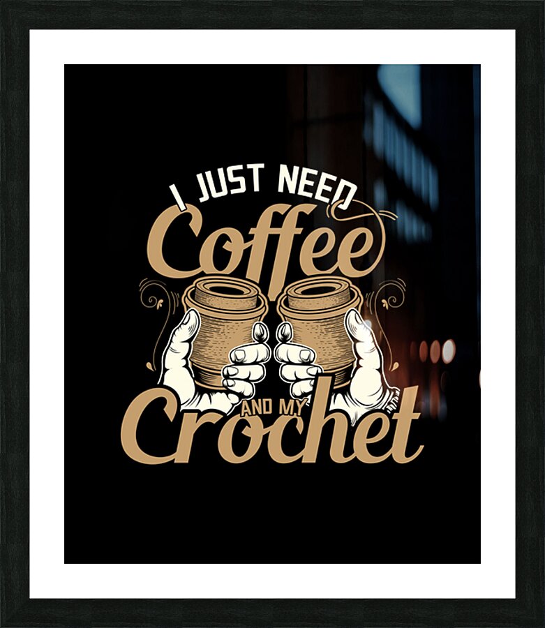 I just need coffee Picture Frame print