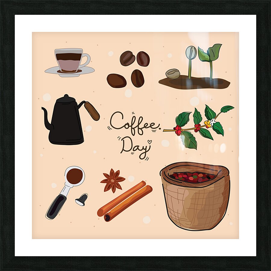 Coffee day Picture Frame print
