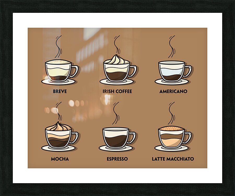 Hot coffee Picture Frame print