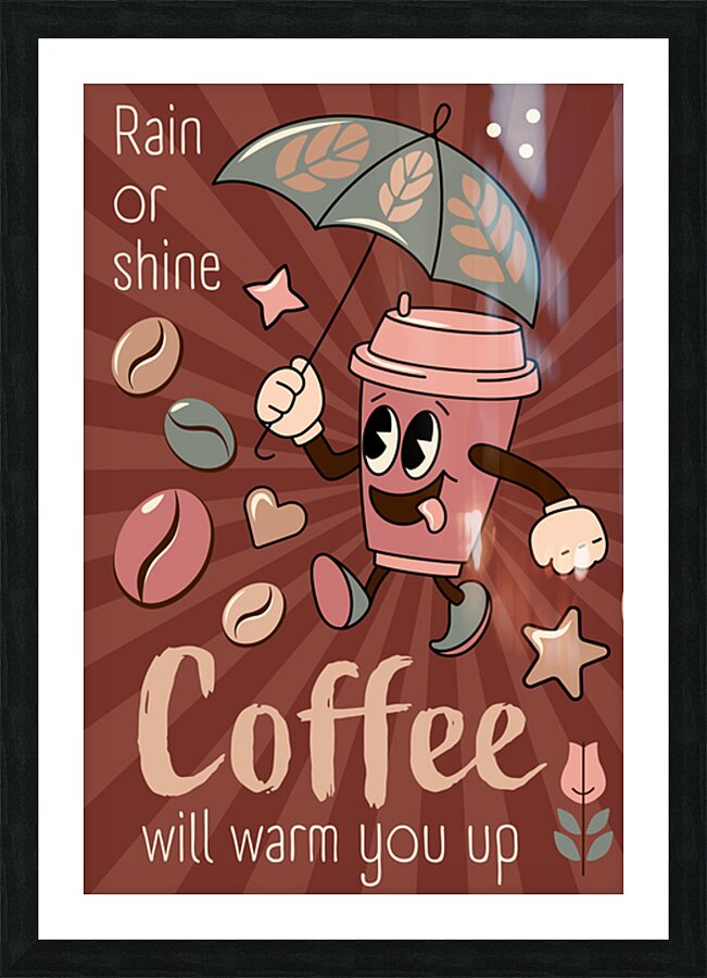  Coffee Cup groovy Picture Frame print