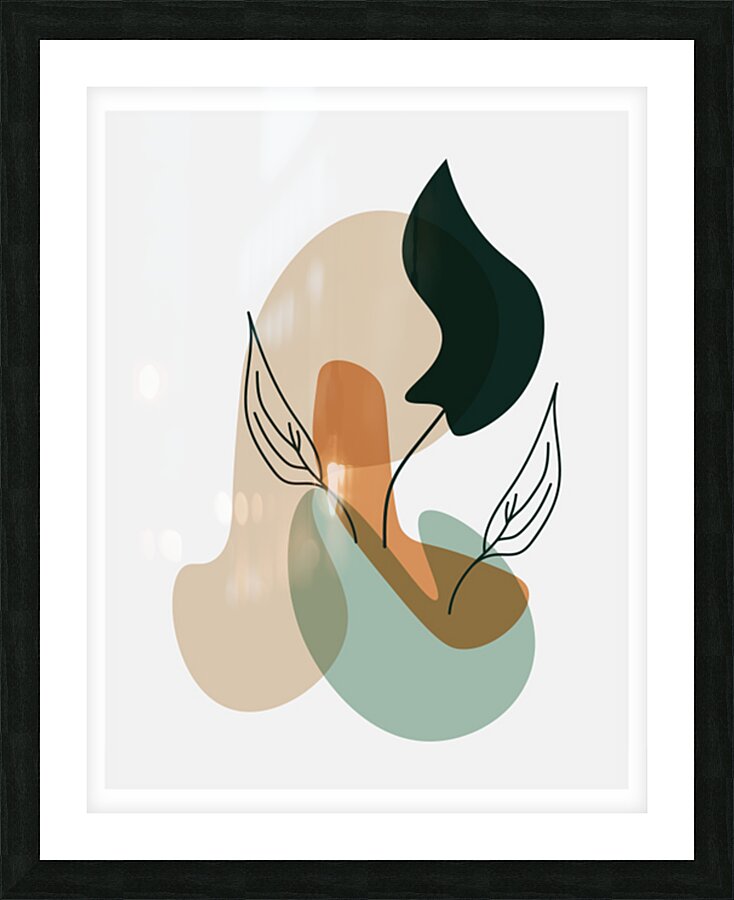  Colorful botanical shapes a Picture Frame print