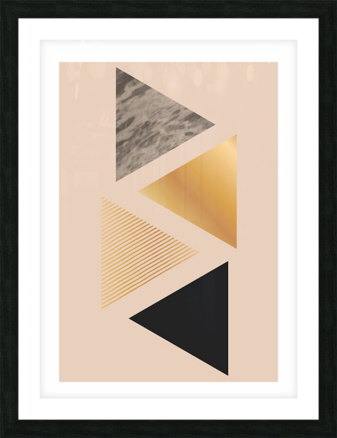 Geometric triangle art b Picture Frame print