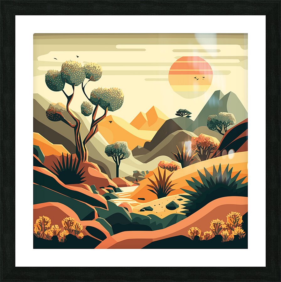 Funky cartoon style Picture Frame print