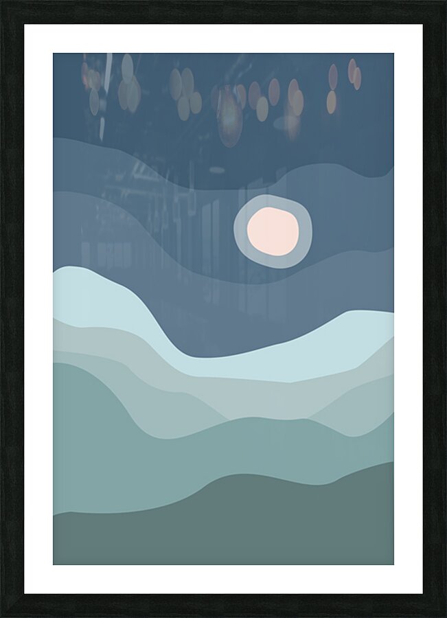 Sunset landscapes b Picture Frame print