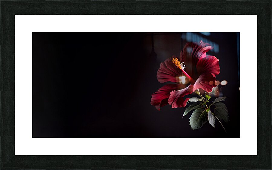 Dark petunia flower Picture Frame print