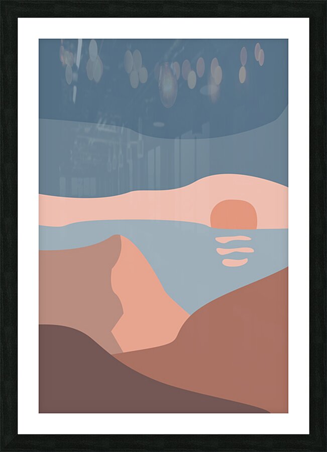 Sunset landscapes c Picture Frame print